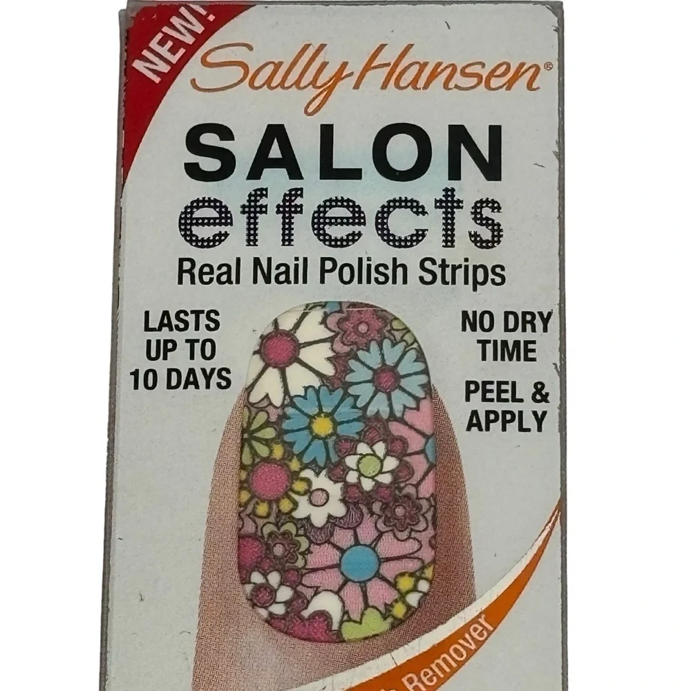 Sally Hansen Salon Effects Real Nail Polish Strips Flower & Claire’s Blue Ring